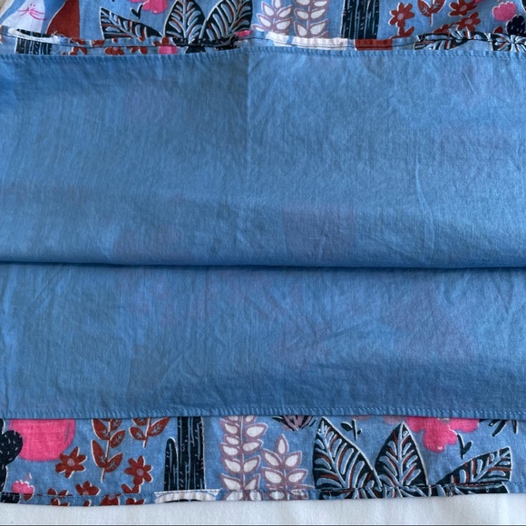 ❤️ Kate Spade Blue Garden Posy Smocked Midi Dress Casual Cotton N3 - Picture 7 of 10